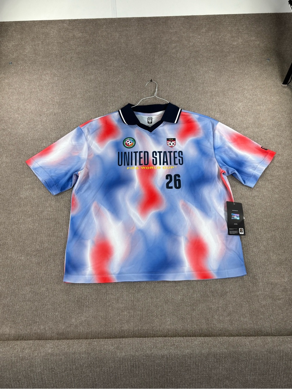 NWT United States FIFA World Cup 26 Lifestyle Collared Jersey Multi Mens Medium
